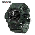 Digital Sports Men's Waterproof Watch with Shockproof Stopwatch and Military Style