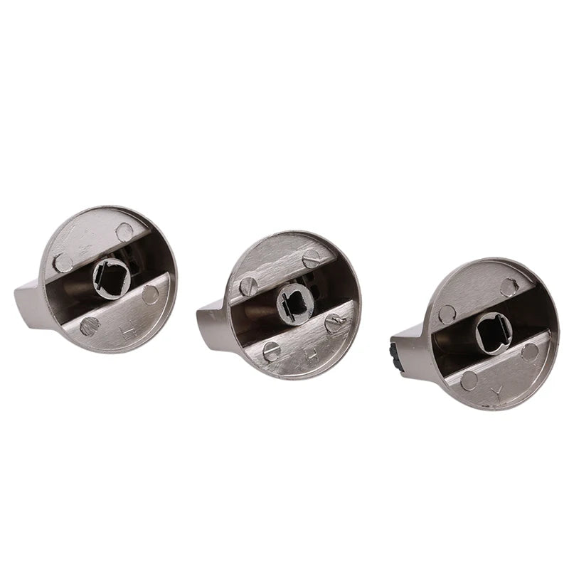 Universal Metal Gas Stove Control Knobs 6mm/8mm for Oven & Cooktop (2 Pack)