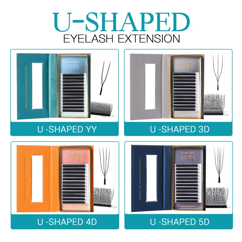 Eyelash Extension Tray Set with 3D-6D Curl & Multiple Lengths - 12 Lines