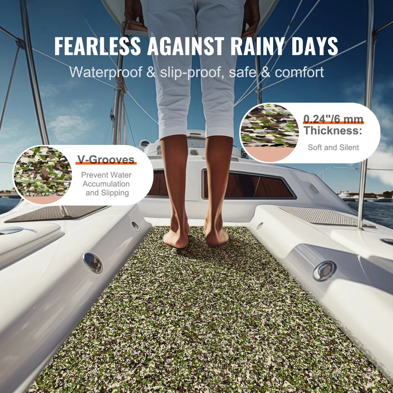 Marine EVA Foam Boat Flooring Non-Slip Self-Adhesive Decking - Waterproof & Shock-Absorbent