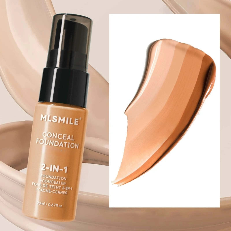 Oil-Control Matte Liquid Foundation - Waterproof Full Coverage Makeup Base