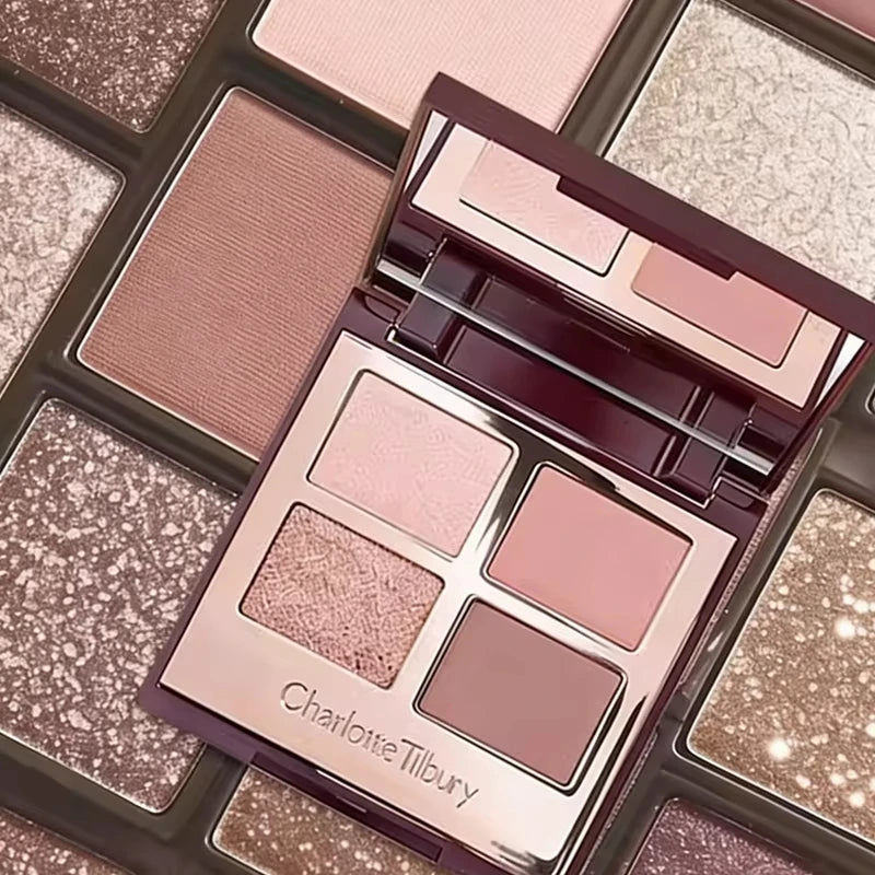 Eye Shadow Palette 4-in-1 Nude Pink Eyeshadow Makeup Kit - Long-Lasting Matte & Shimmer