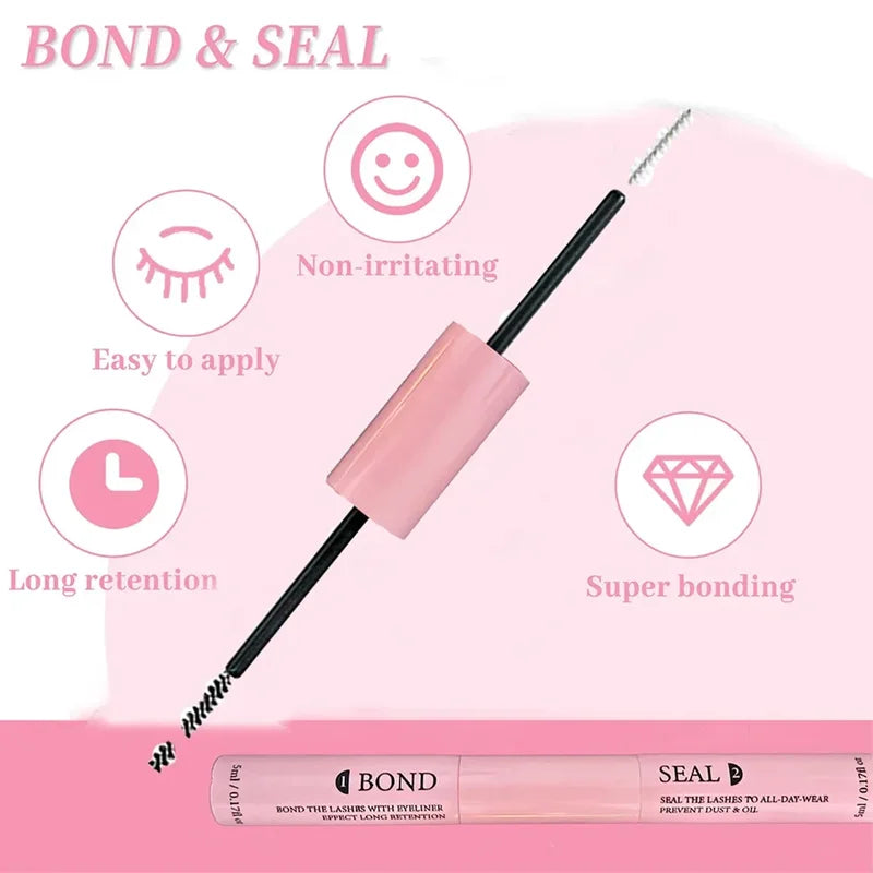 False Eyelash Clusters Set with Glue Seal & Applicator Kit for Natural Lash Extensions