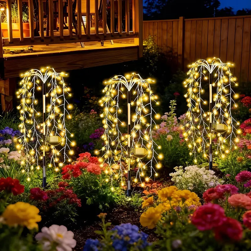 Outdoor Solar Fairy Lights Garden Path Decor Garland Tree Lights for Patio Balcony
