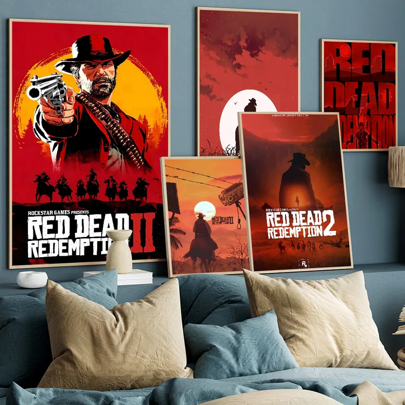 Game Poster Set Waterproof Wall Art for Living Room Bar Cafe Decoration
