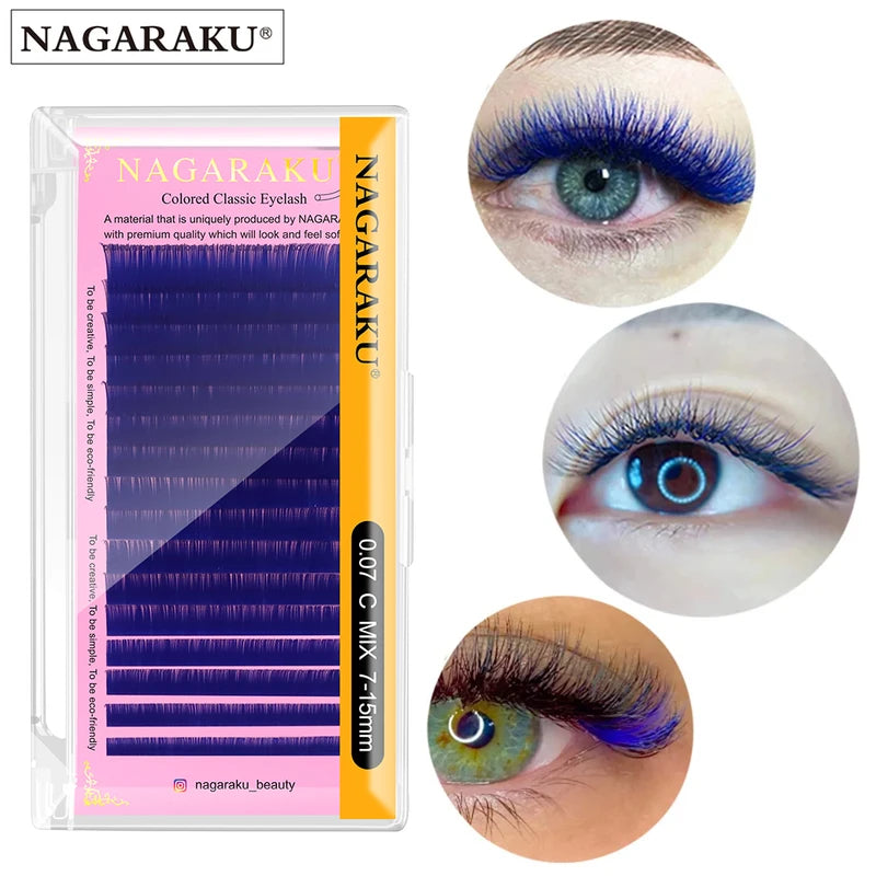 Colorful Eyelash Extensions 7-15mm Faux Mink False Lashes for Eye Makeup