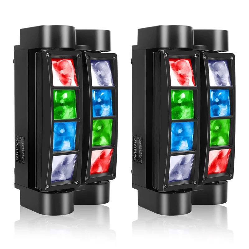 Mini Spider LED Stage Light 80W RGBW Moving Head DMX Stage Lighting for DJ Party Wedding