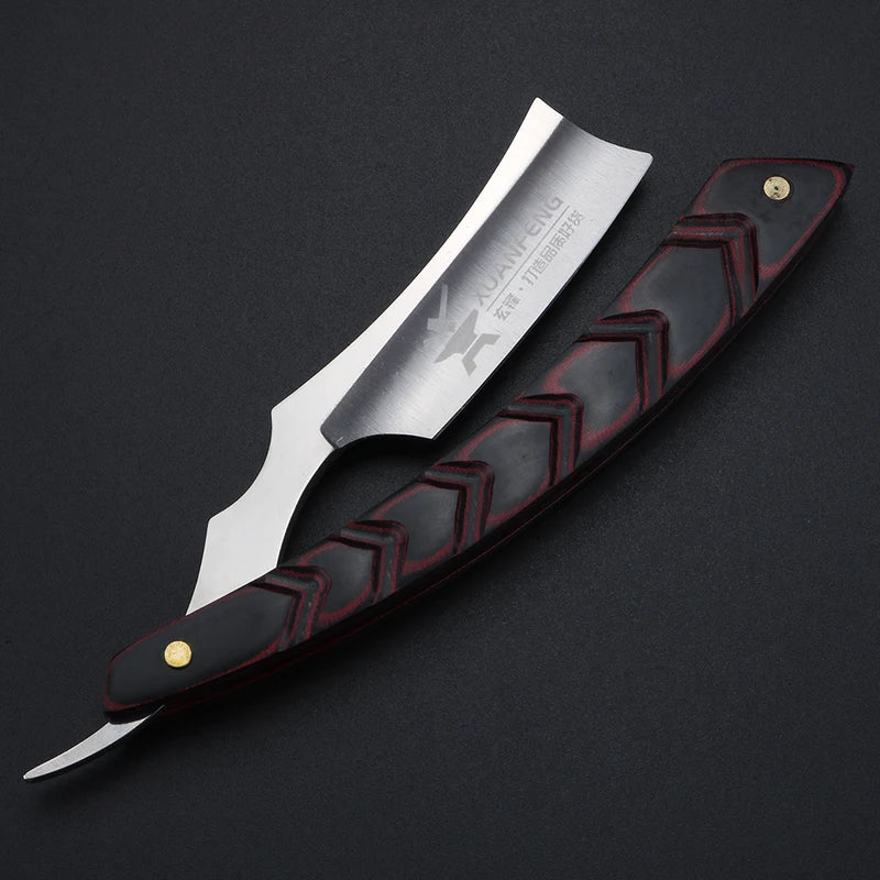 Folding Razor with High Hardness 9cr18 Steel Sharp Straight Shaving Razor Men