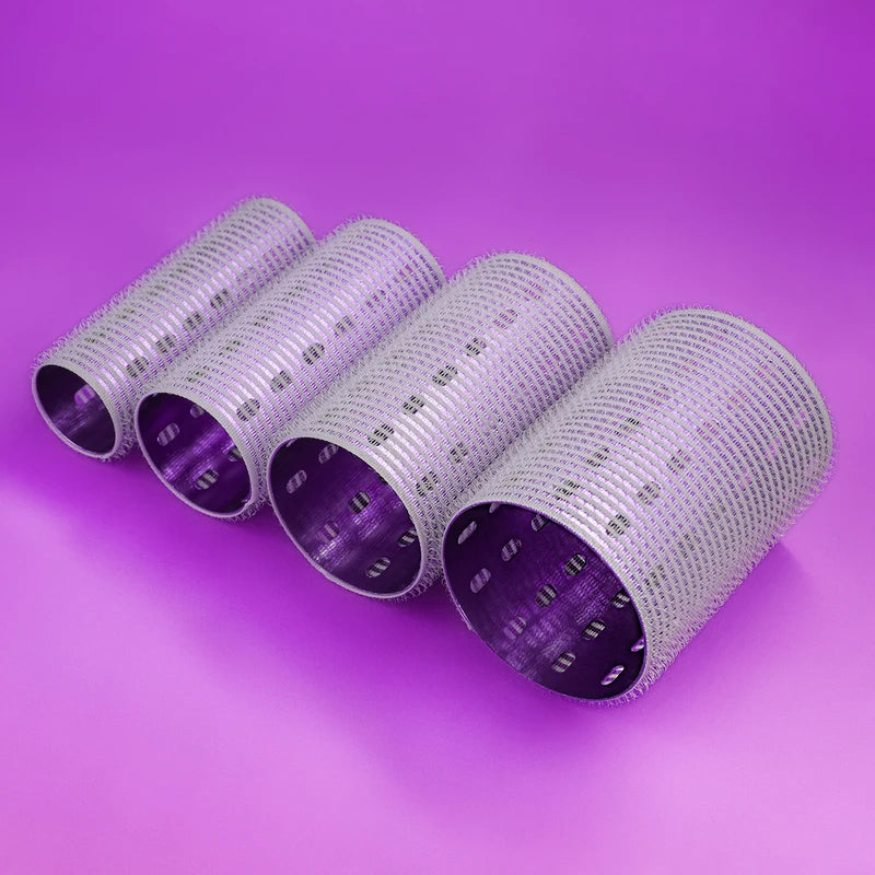 Ceramic Thermal Hair Rollers Set with Self-Grip Nylon & Aluminum Core - 90mm