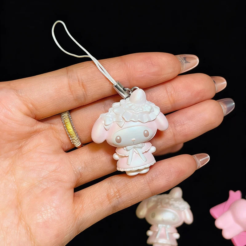 Cute Bow Cat Melody Pendant Blind Box Keychain - Cartoon Animal Figure Gift
