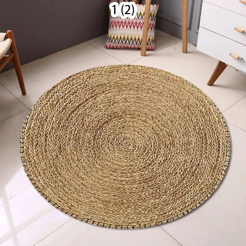 Bohemian Circular Carpet Floor Mat - Entrance Rug for Living Room & Bedroom
