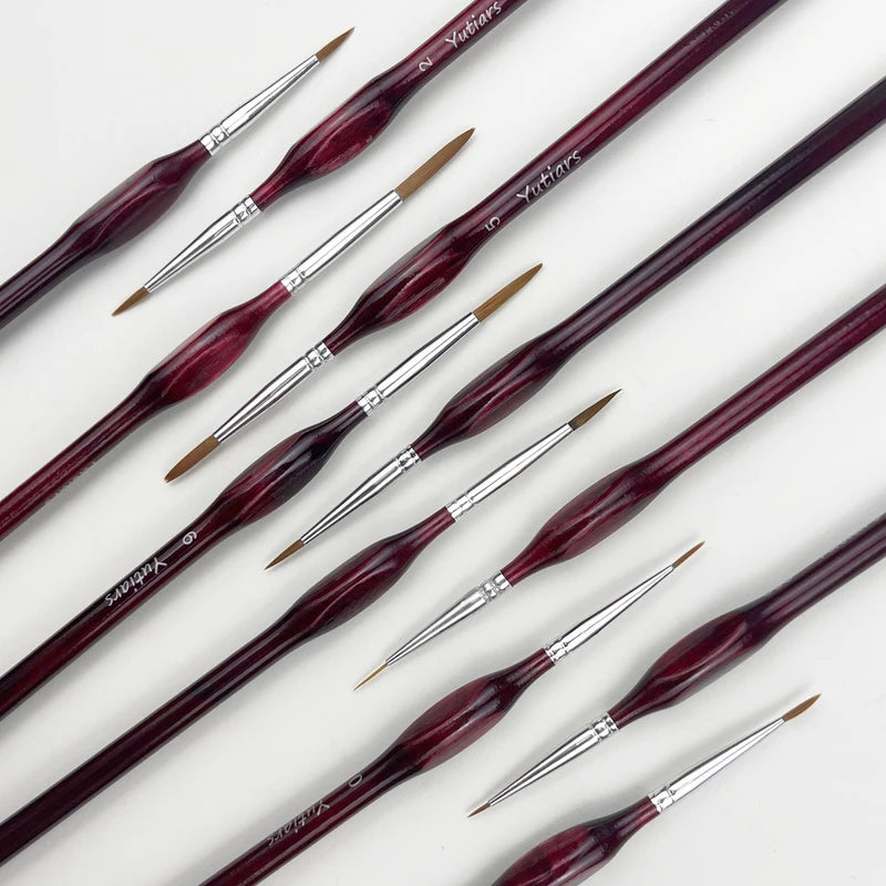 Miniature Paint Brush Set for Acrylic Watercolor Oil Face Nail Art - 11Pcs