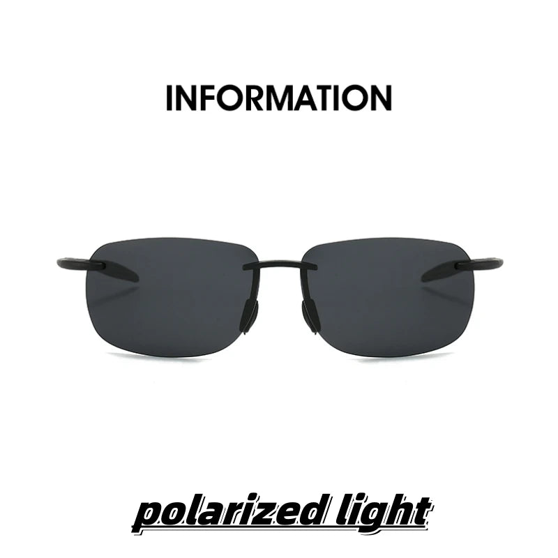 Ultra-Light Frameless Colorful Polarized Sunglasses for Men and Women UV400