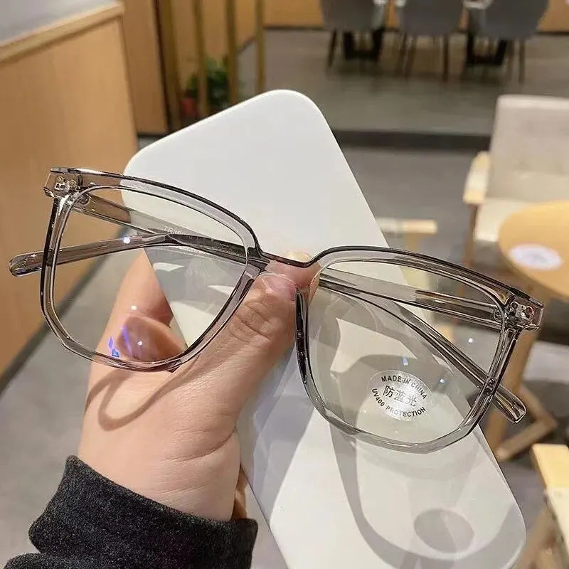 Anti-Blue Light Glasses for Women with Retro Flat Frame - Multiple Lens Colors
