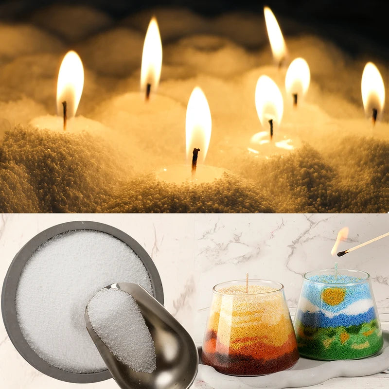 White Candle Wax for DIY Candle Making Supplies - 500g/1000g Snowflake & Landscape Sand