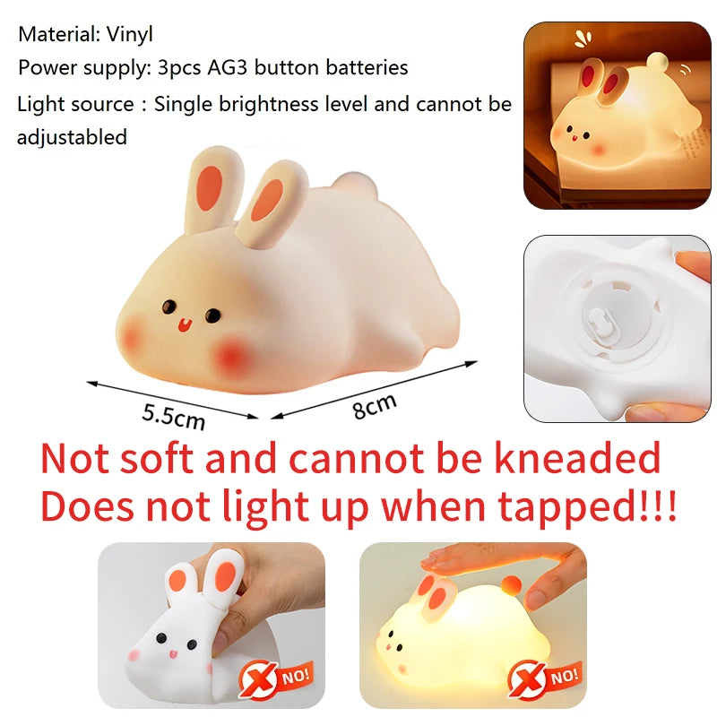 LED Bunny Panda Desk Lamp - Easter Decor, Party Favors & Gifts