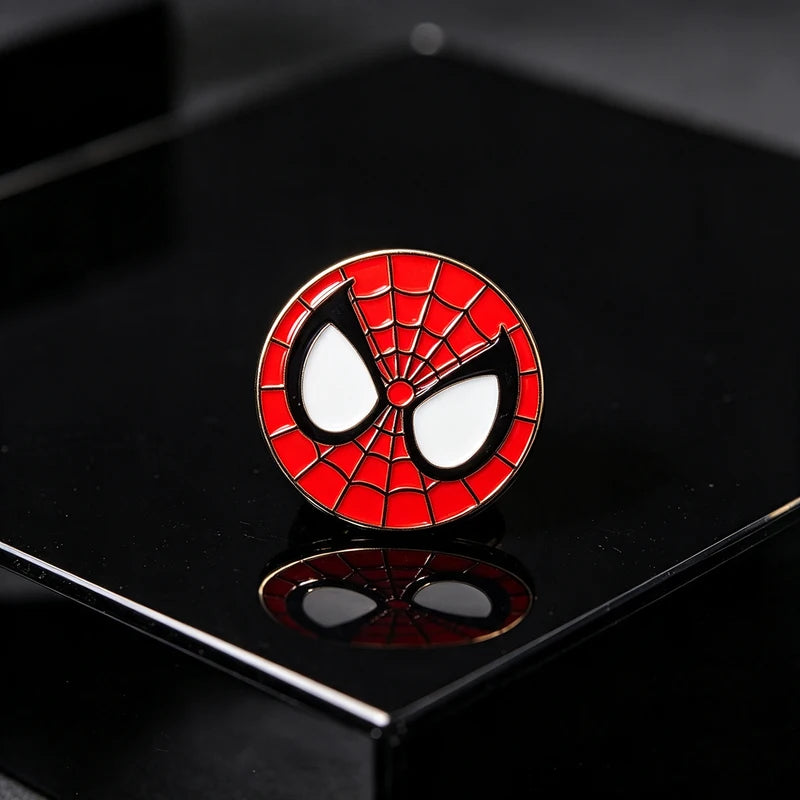 Spider-Man Alloy Enamel Brooch Pin Superhero Badge for Backpack Clothing & Gift