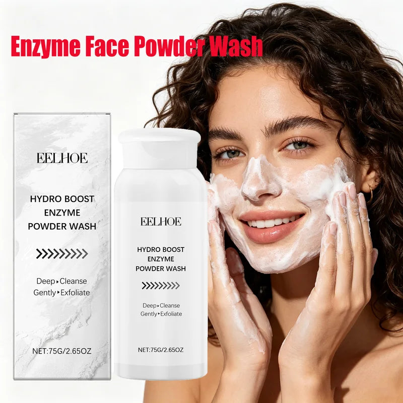 Gentle Enzyme Face Powder Wash for Oil Control & Brightening - Deep Cleansing, Blackhead Removal