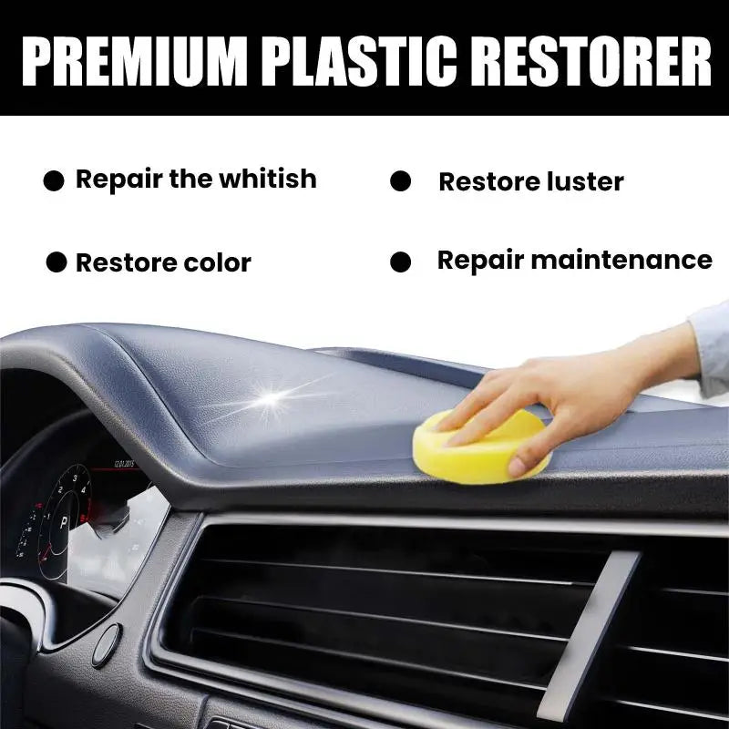 Car Interior Renovation Paste 100g Wax Cream for Leather Plastic Rubber Restoration