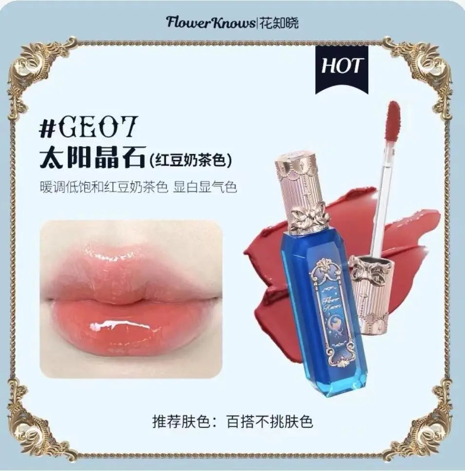 Long Lasting Velvet Lip Gloss and Lipstick - Flower Knows Rococo Series