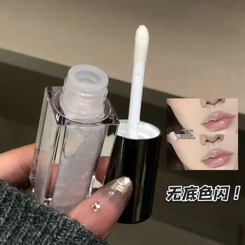 Multichrome Lip Gloss with Glitter & Mirror Effect - Sparkling 3D Lip Shine