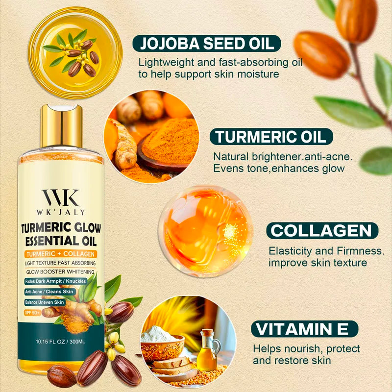 Turmeric Glow Body Oil with Brightening and Moisturizing Benefits - 300ml