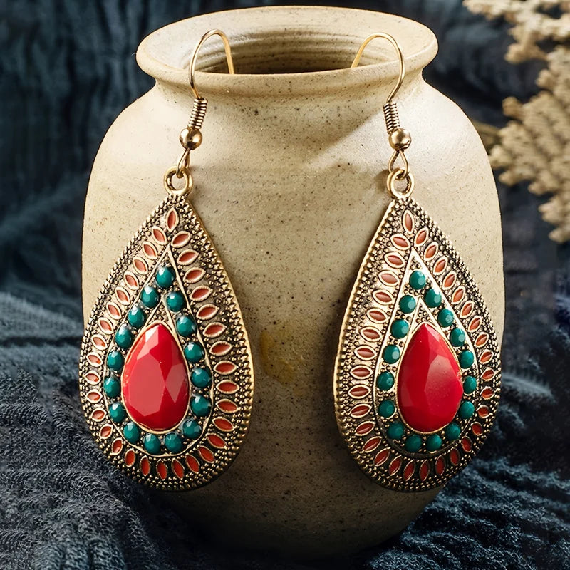 12 Pairs Boho Vintage Style Drop Earrings Set for Women Jewelry Gifts