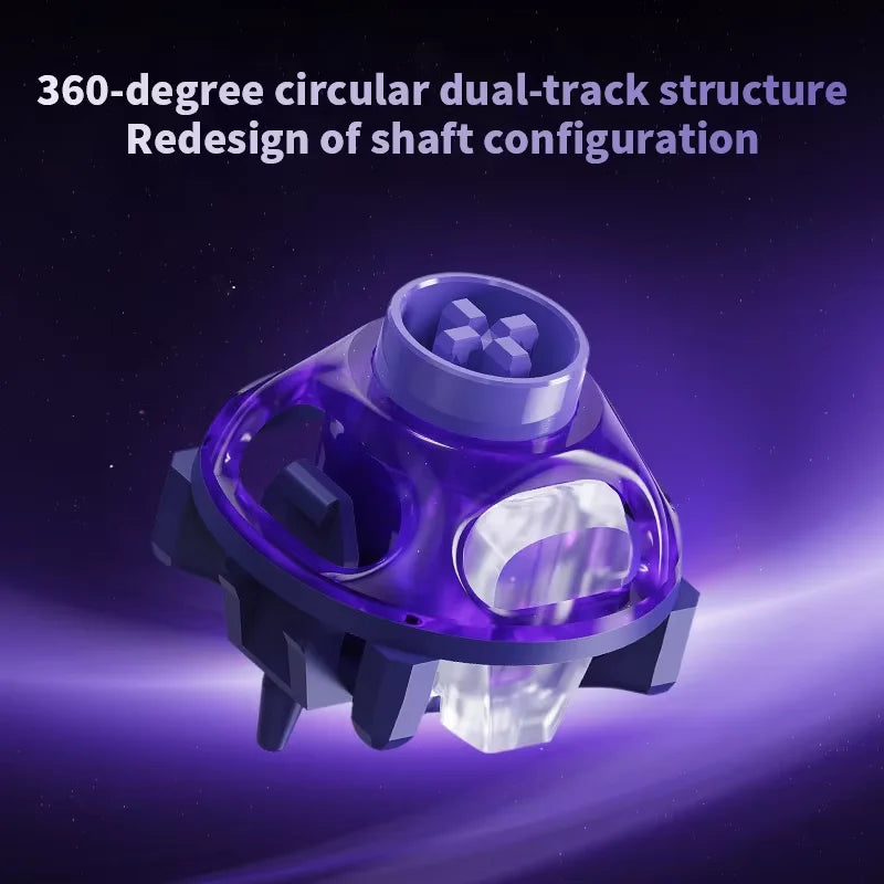 Magnetic Switch for Mechanical Keyboard Deep Clacky Sound 360° Dual Rail Design