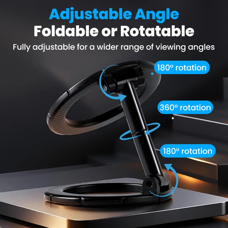 Magnetic Car Phone Holder 360° Rotating Foldable Mount for Smartphones