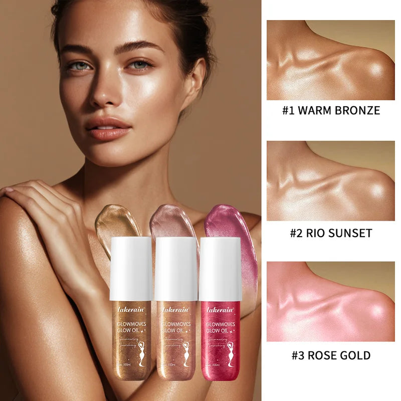 Hydrating Glow Body Oil with Shimmer and Tropical Scent - 100ml