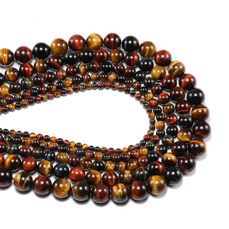 Natural Tiger Eye Beads 4-14MM for Jewelry Making DIY Charm Bracelets & Necklaces