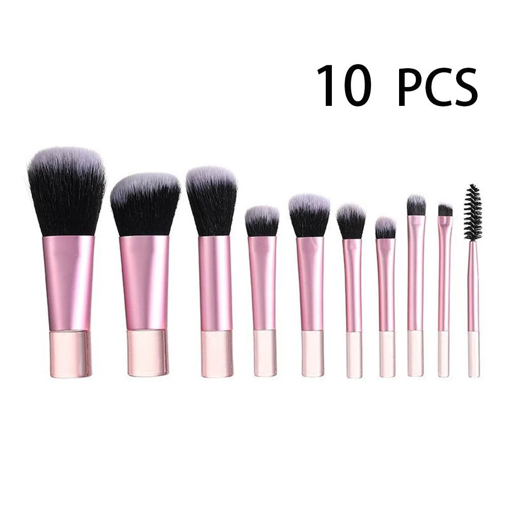 Travel Makeup Brush Set - Mini Small Cosmetic Tools for On-the-Go