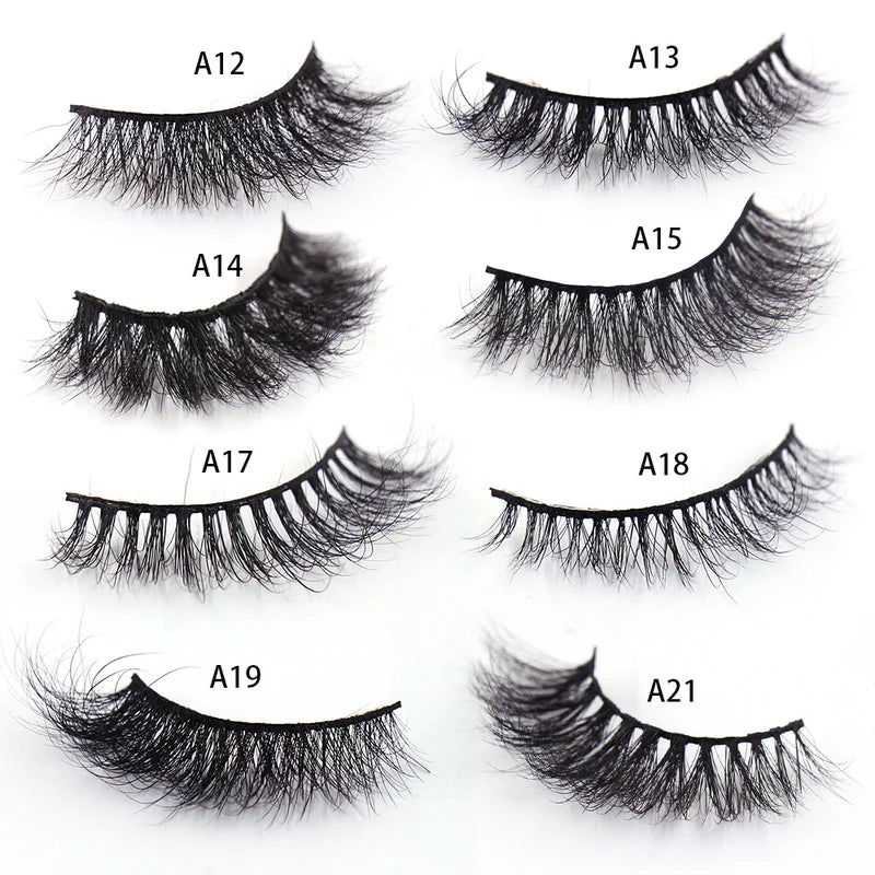 3D Mink False Eyelashes Fluffy Wispy Full Strip Makeup Lashes