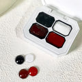 4 Colors Gel Nail Polish Set - Black White Red High Saturation Shine, LED Curing, Wash-Free Nail Art