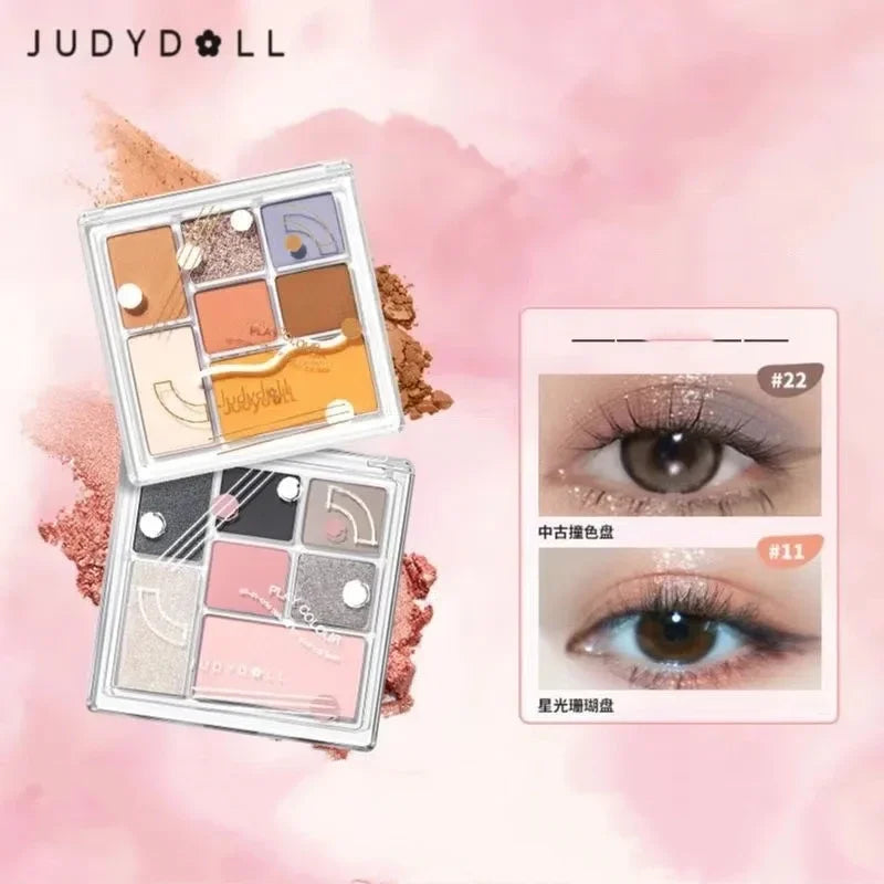 Colorful Eyeshadow Palette with Glitter, Blush, and Highlighter for Makeup Artistry