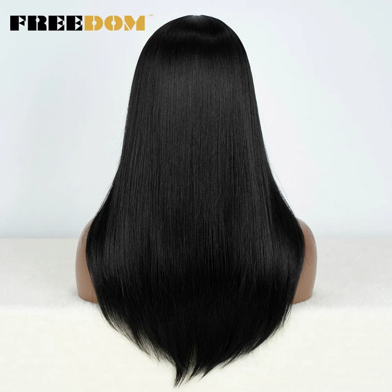 Synthetic Lace Front Wigs for Women 22 Inch Straight Bob Ombre Hair