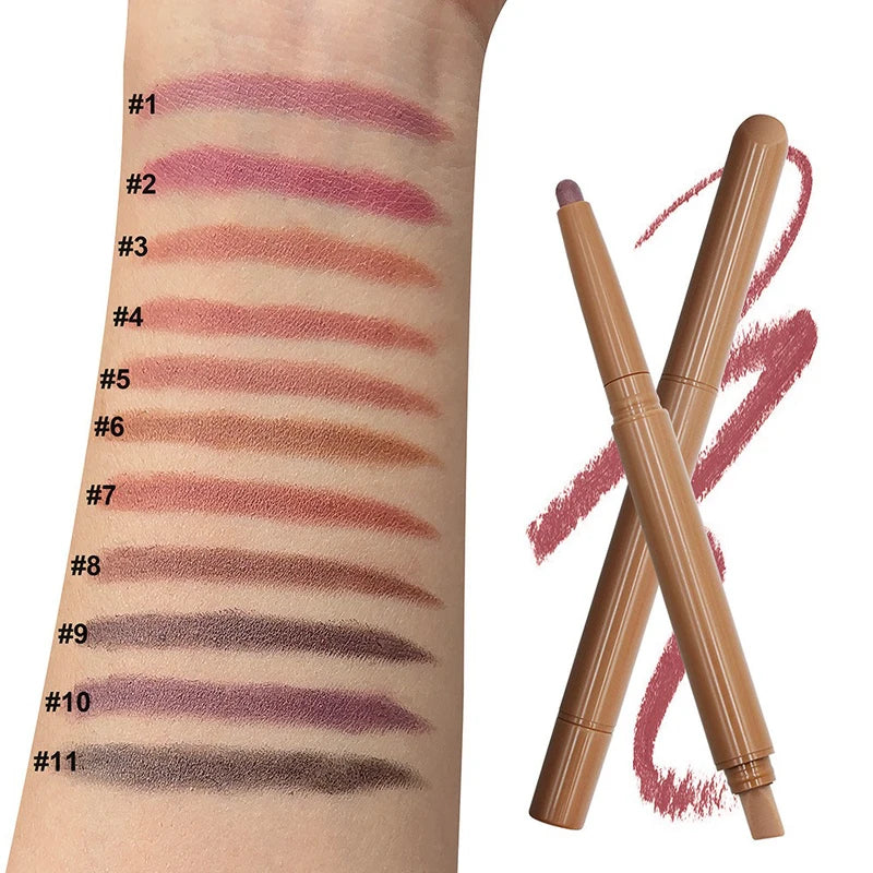 Waterproof Lip Liner & Lipstick Set - Dual-Ended, Peptide Enriched, Custom Logo