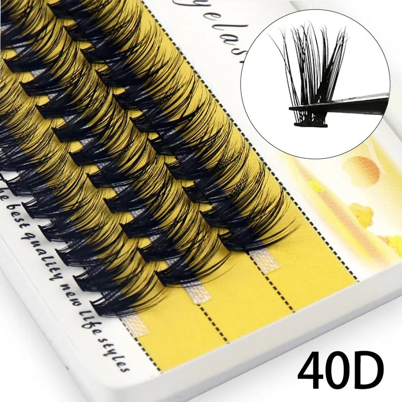 Natural Mink Eyelash Extensions 3D Cluster False Lashes Box 20D/30D/40D