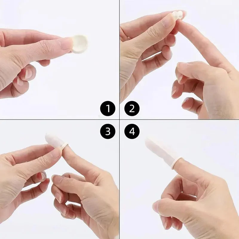 Disposable Latex Finger Cot Pack for Beauty Hairdressing Massage Tattoo - Multi-Color