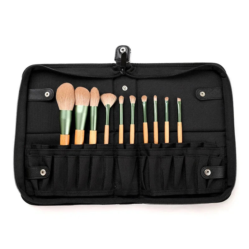 Foldable Makeup Brush Organizer Bag for Travel and Beauty Tools