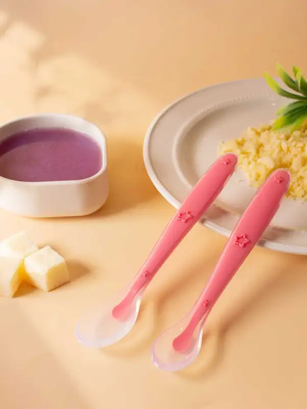 Baby Silicone Feeding Spoon Set - Soft, Reusable, Training Utensils for Babies