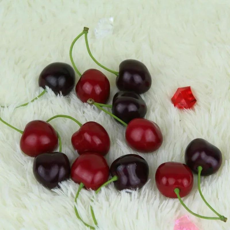 Artificial Cherry Fruit Model 30Pcs Food Photography Props Home Decor