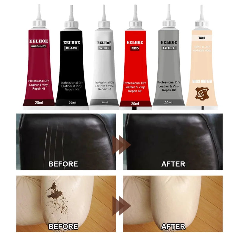Leather Repair Gel for Car Seats and Furniture - 20ml Leather Finish, Quick Fix