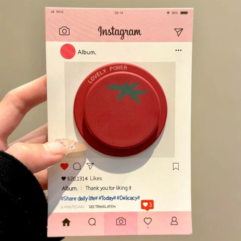 Cute Cartoon Tomato Magnetic Phone Grip Holder for iPhone 15 & MagSafe