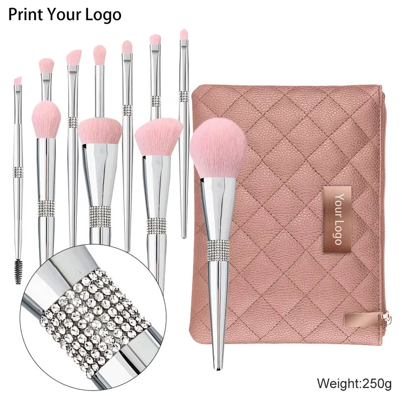 Professional Makeup Brush Set with Soft Eyeshadow, Foundation, Concealer & Blush Brushes - 11 Pcs