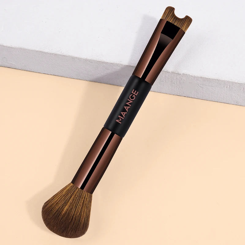 Double Head Makeup Brush for Foundation Contour Nose Facial Application
