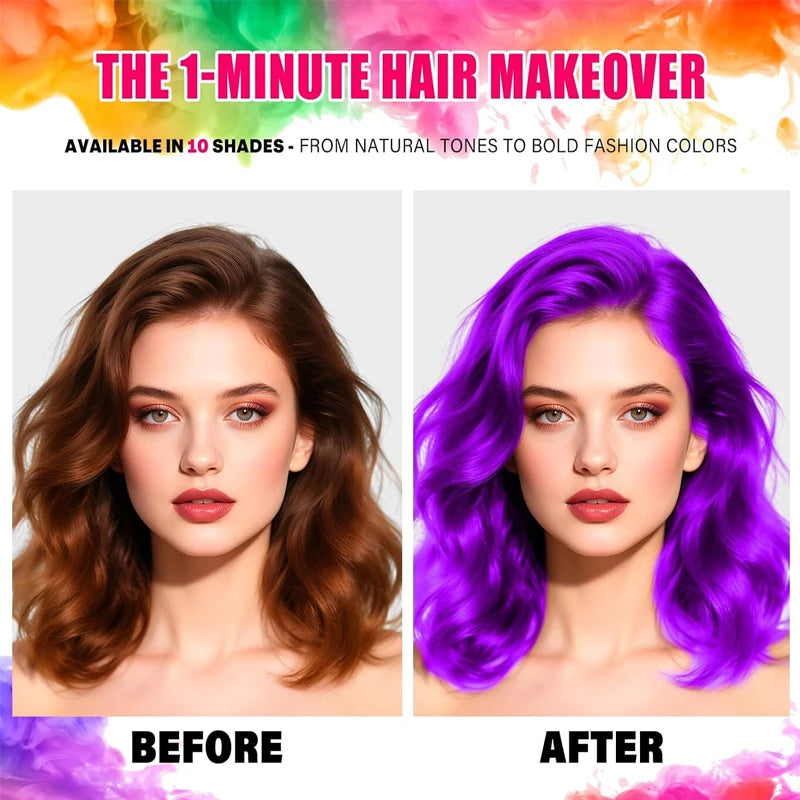 Halloween Hair Color Spray - Washable Vibrant Temporary Hair Dye in 8 Colors