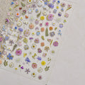 5D Embossed Nail Stickers with Flowers - Self-Adhesive Daisies & Wildflowers for DIY Manicure