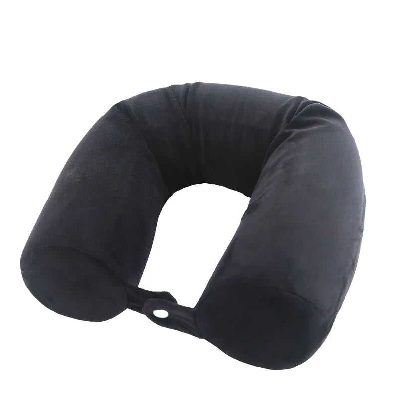 Memory Foam U-Shaped Travel Pillow for Neck Support - Bendable, Slow Rebound