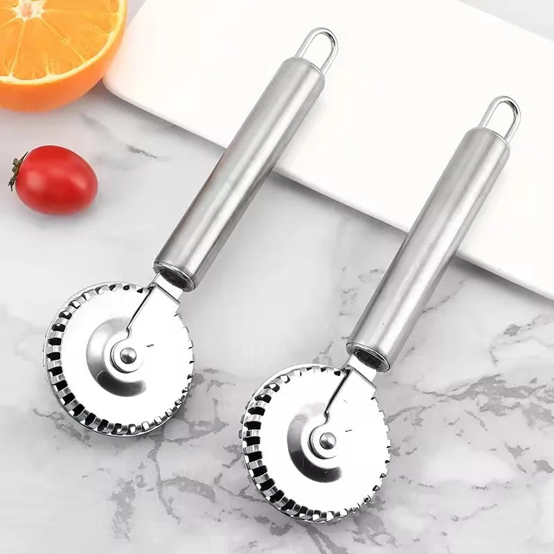 Stainless Steel Ravioli Cutter Wheel for Pasta & Pastry Dough - Sealing & Crimping Tool